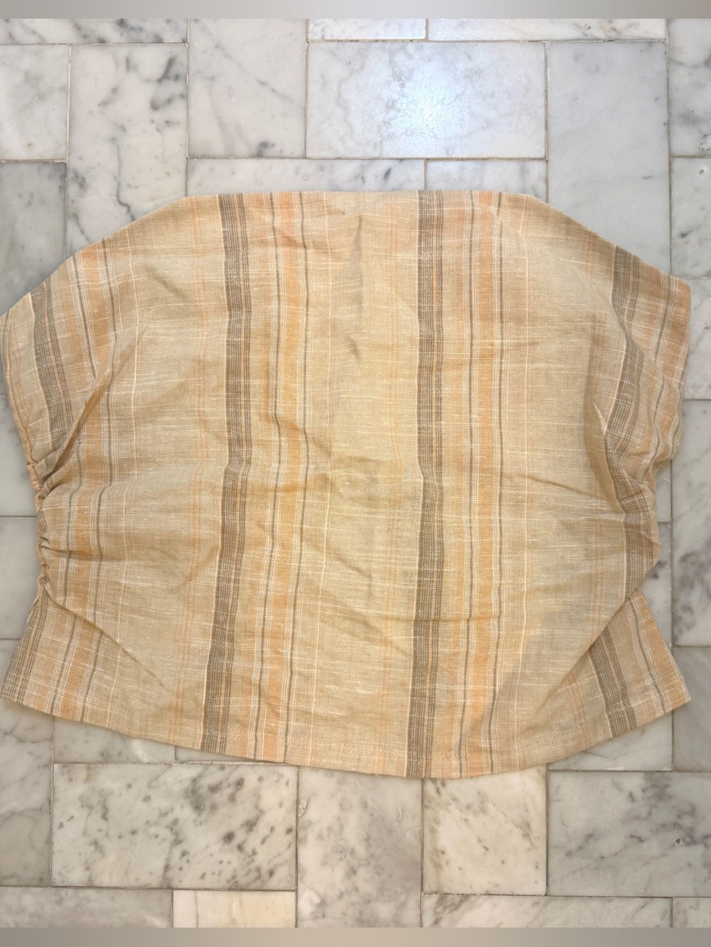 Mango Beige Striped Tube Top